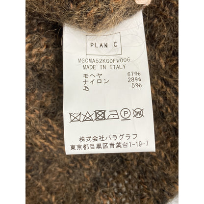 ﾌﾞﾗｳﾝ ｼｪﾌﾞﾛﾝ柄 ﾓﾍｱﾆｯﾄ トップス 40 レディース