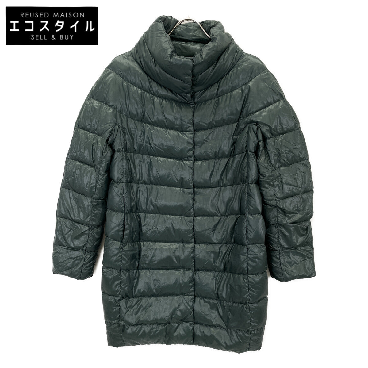 Green PI0177D Down Coat 42 Ladies