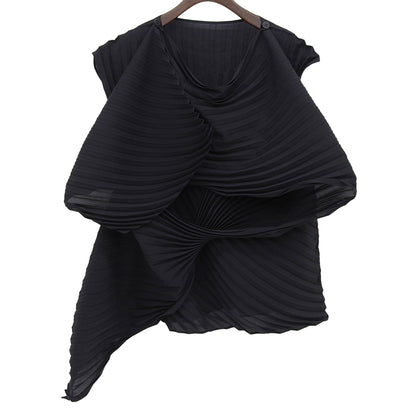 ISSEY MIYAKE 三宅一生 美品 变形立体 无袖上衣 女士 黑色 2 IM43FJ159 上衣