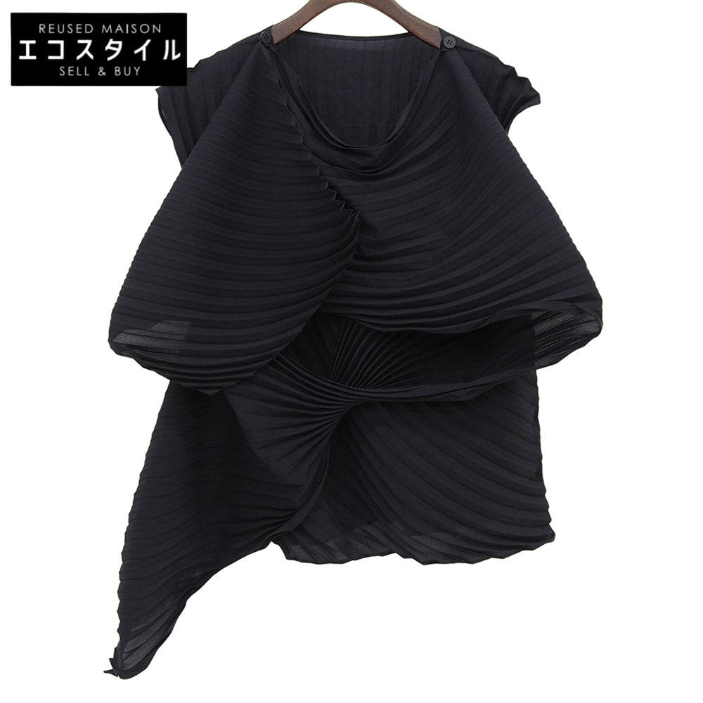 ISSEY MIYAKE 三宅一生 美品 变形立体 无袖上衣 女士 黑色 2 IM43FJ159 上衣