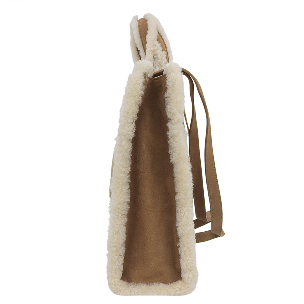 Excellent condition Medium Shopper Suede 2WAY Handbag Women's Brown Beige Handbag Women's