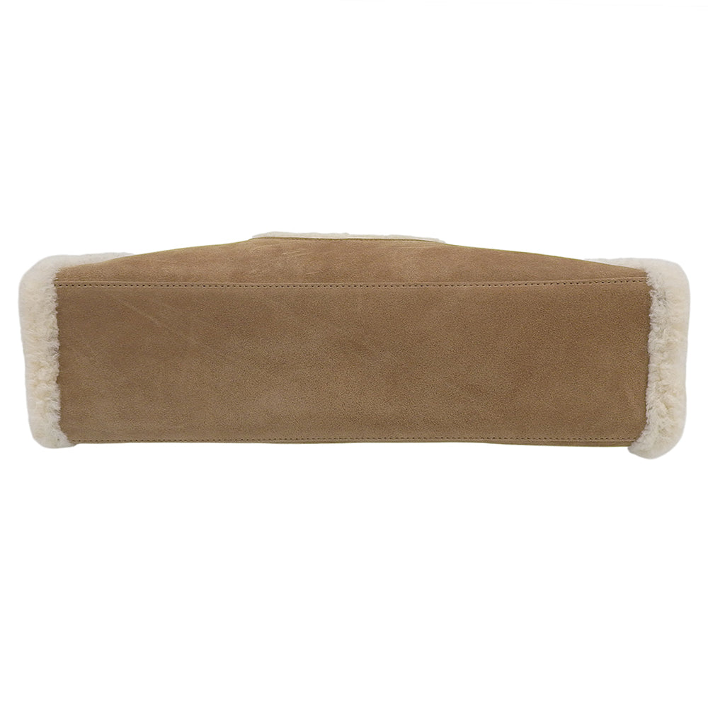Excellent condition Medium Shopper Suede 2WAY Handbag Women's Brown Beige Handbag Women's