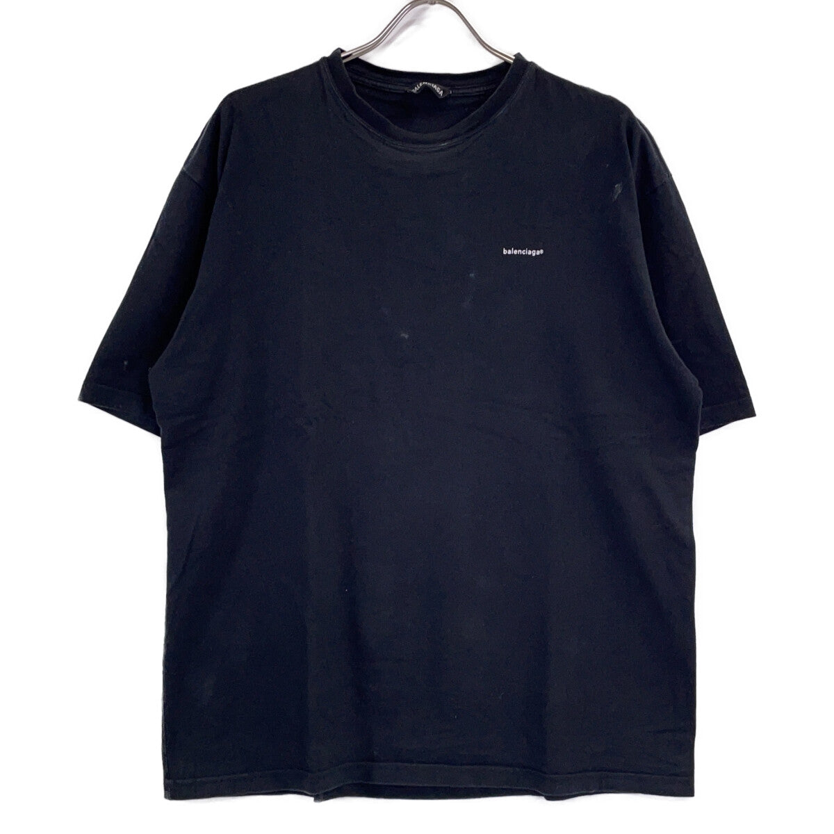 BALENCIAGA バレンシアガ 19年製 ブラック 594579 小文字ロゴ 半袖Tシャツ トップス
