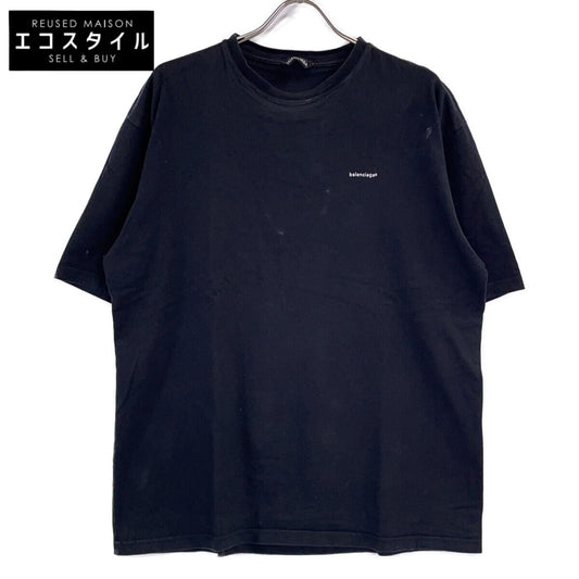 BALENCIAGA バレンシアガ 19年製 ブラック 594579 小文字ロゴ 半袖Tシャツ トップス