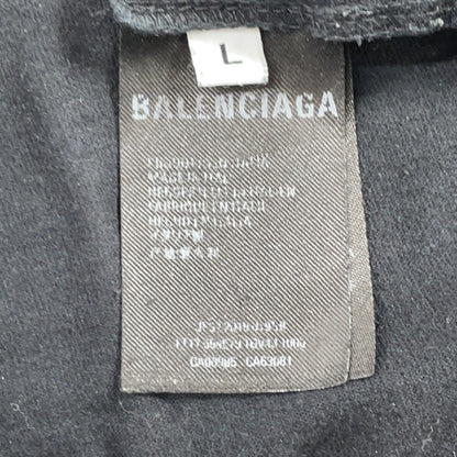 BALENCIAGA バレンシアガ 19年製 ブラック 594579 小文字ロゴ 半袖Tシャツ トップス
