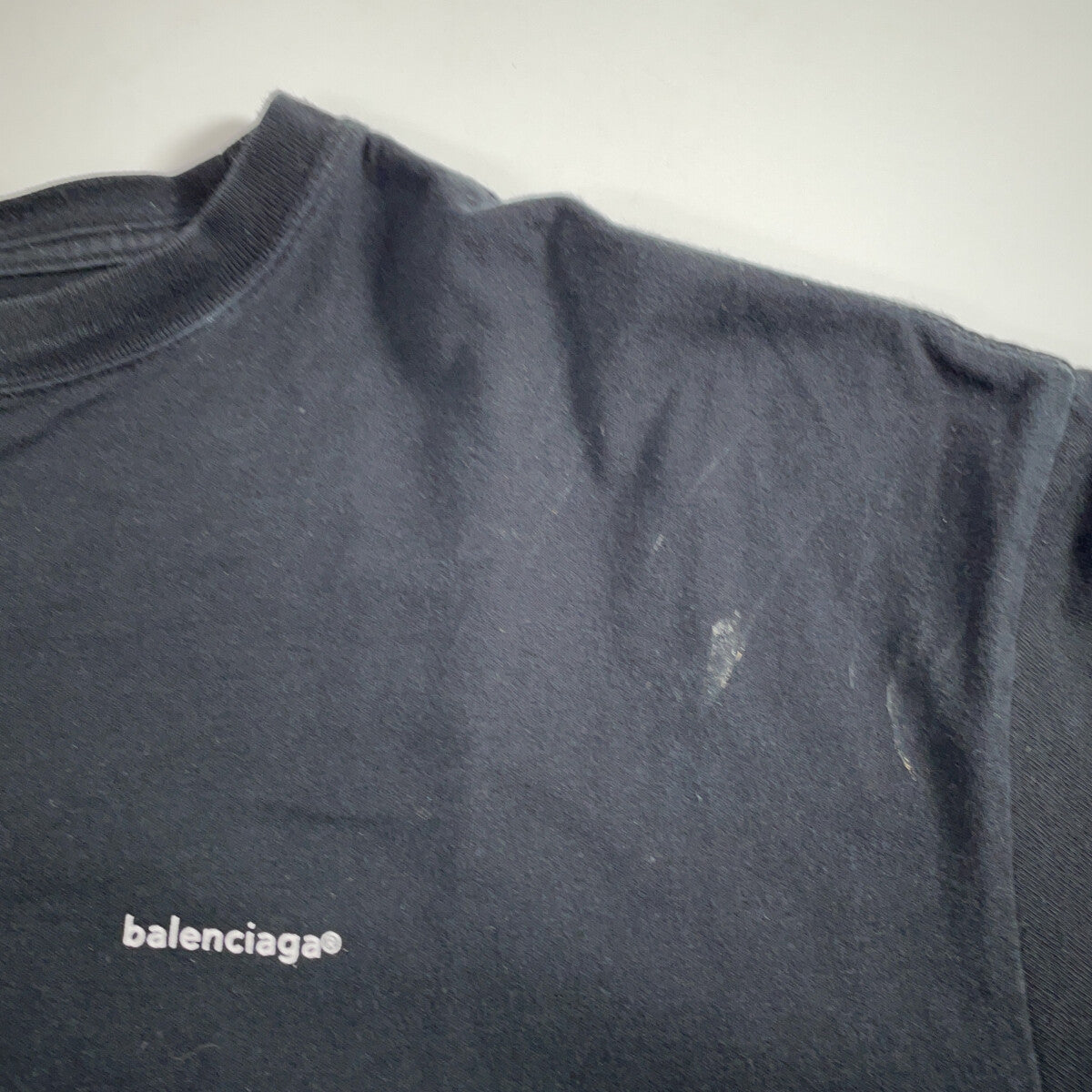 BALENCIAGA バレンシアガ 19年製 ブラック 594579 小文字ロゴ 半袖Tシャツ トップス