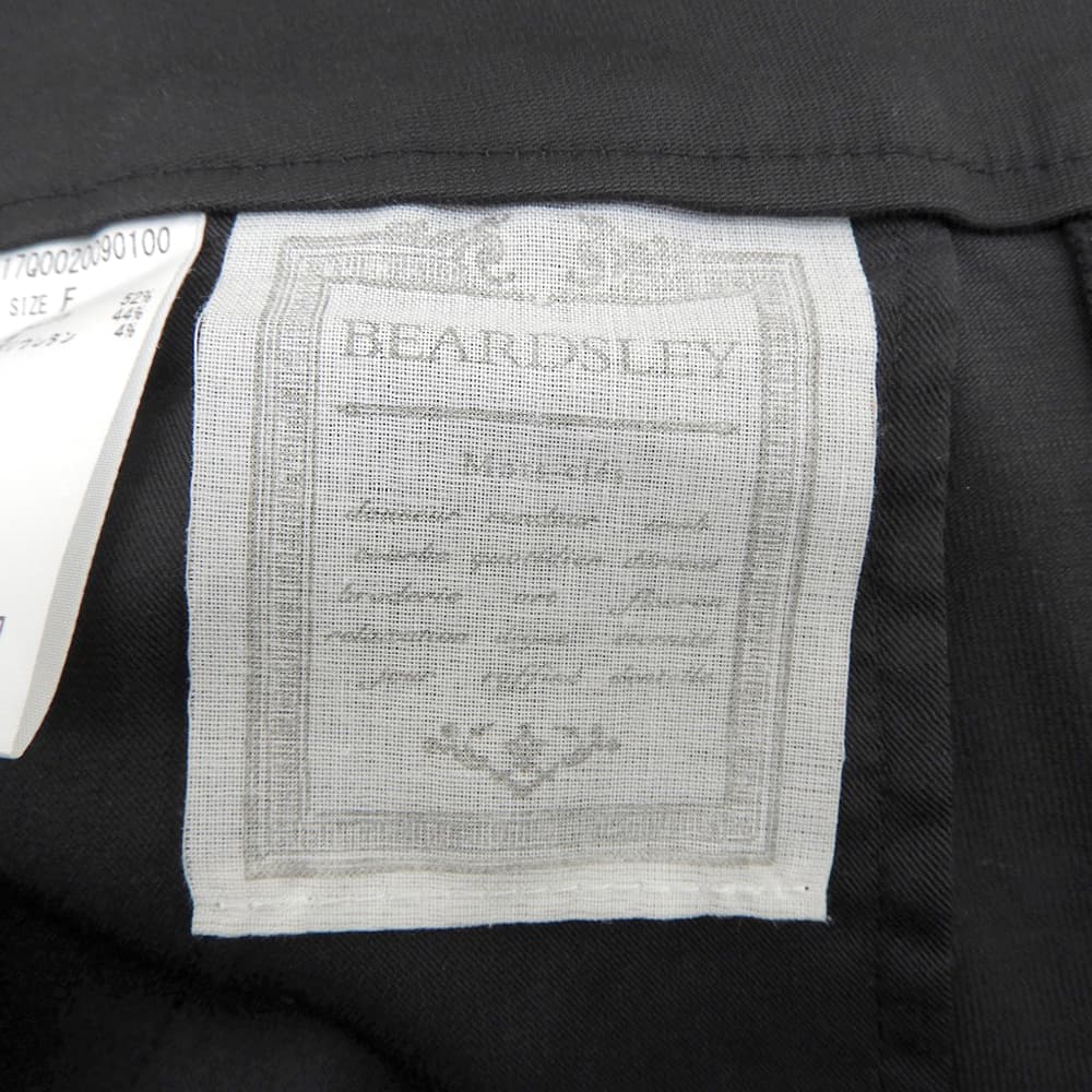 BEARDSLEY ビアズリー コットン混 サイドジップパンツ ボトムス レディース ブラック F BA17Q0020090100 ボトムス F