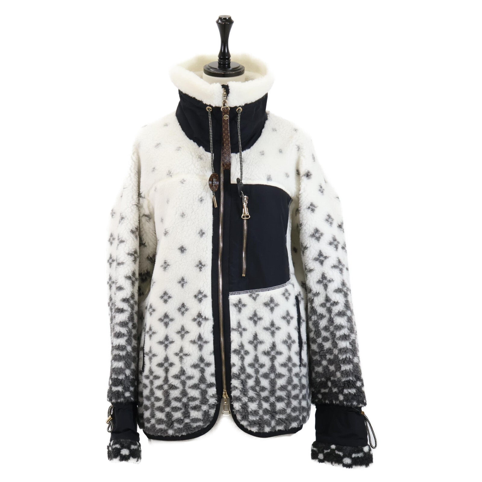 【美品/国内正品/25年款】RW251WW PAU FSJA12 渐变老花抓绒夹克 38 女士