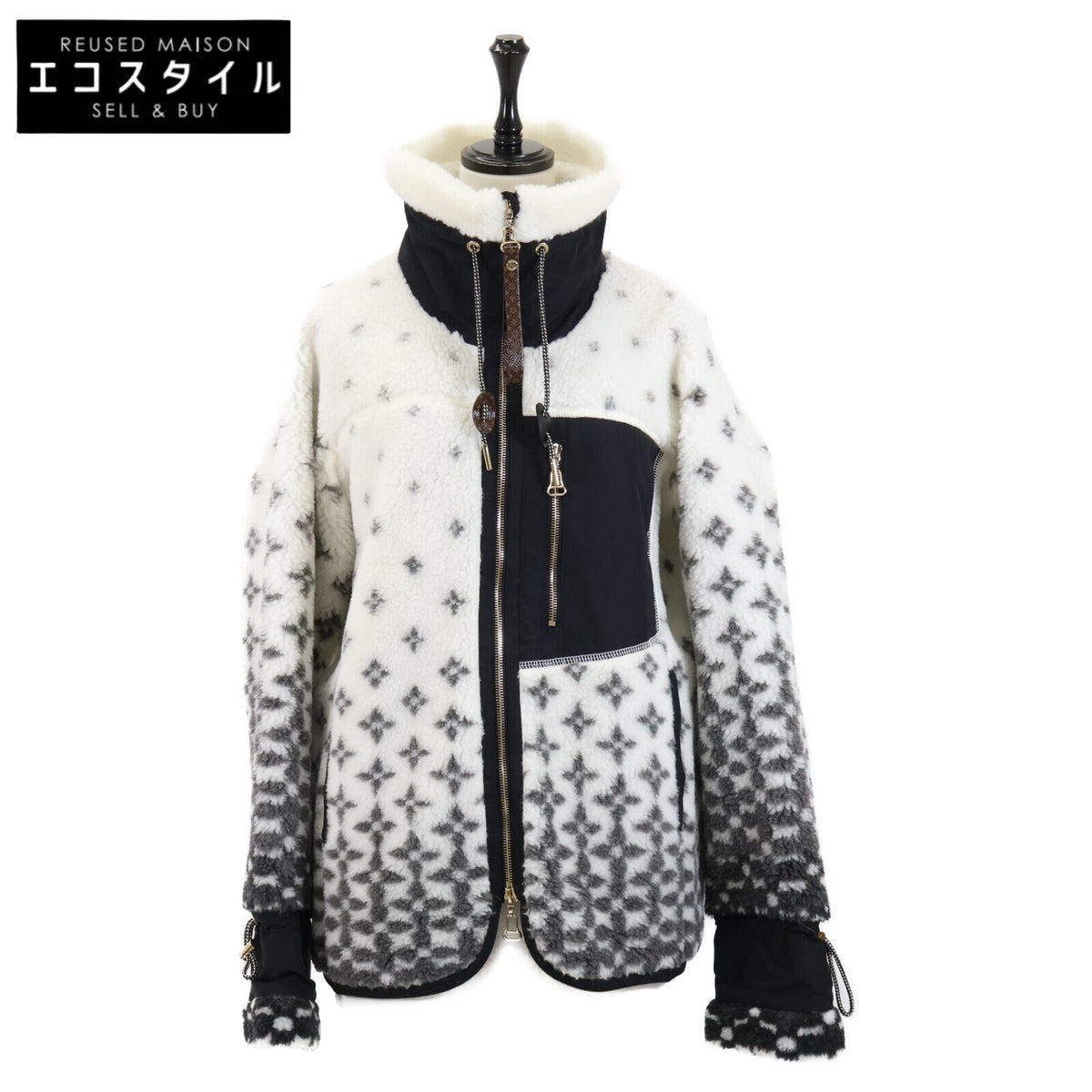 【美品/国内正品/25年款】RW251WW PAU FSJA12 渐变老花抓绒夹克 38 女士