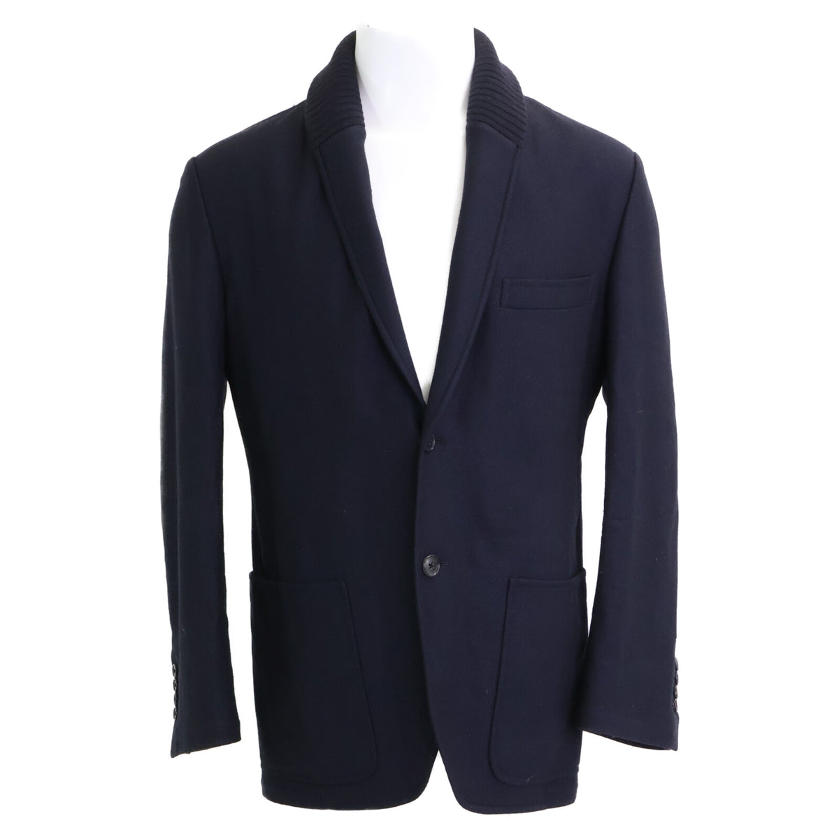 HERMES 【Domestic】Cashmere x Wool Shawl Collar Knit Jacket