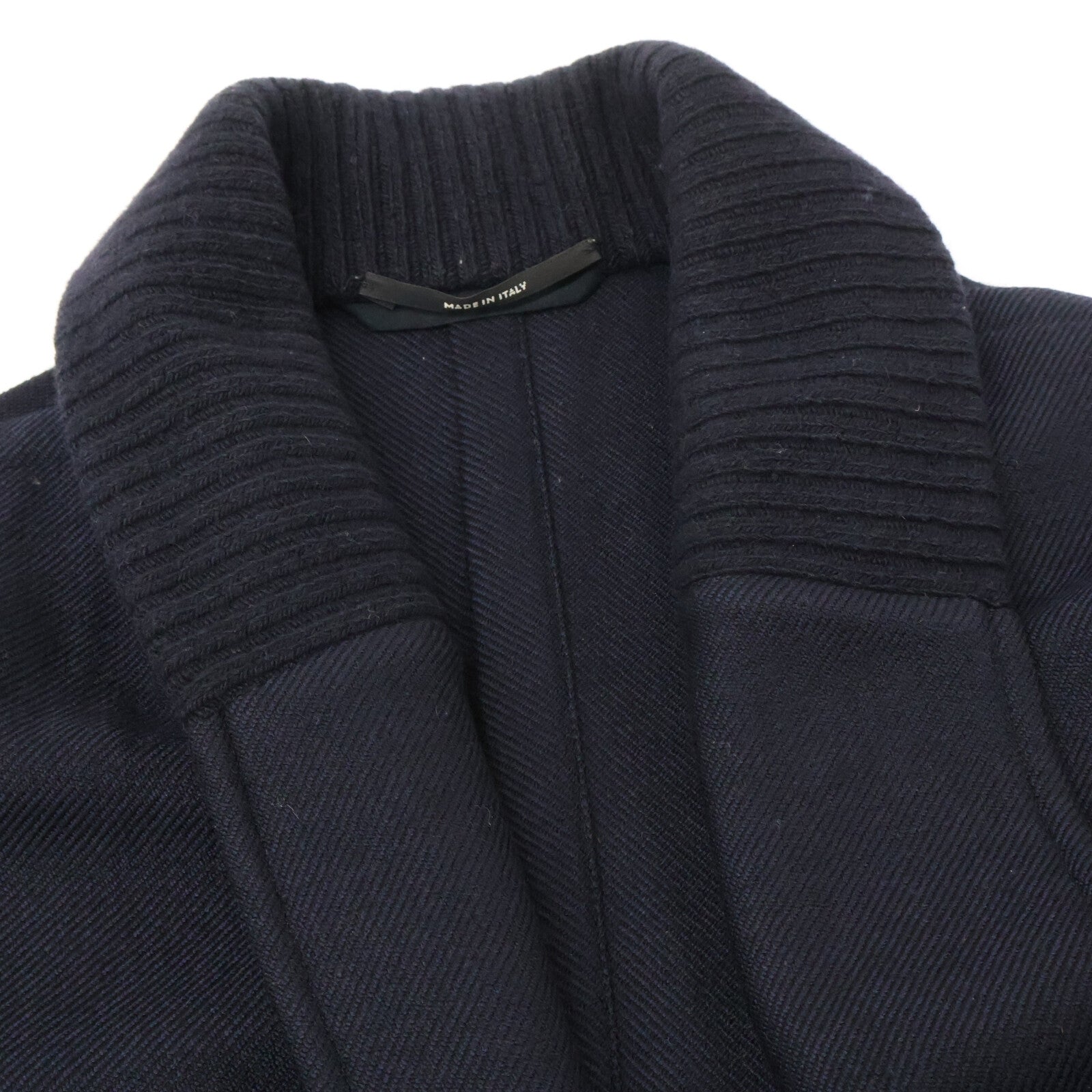 HERMES 【Domestic】Cashmere x Wool Shawl Collar Knit Jacket