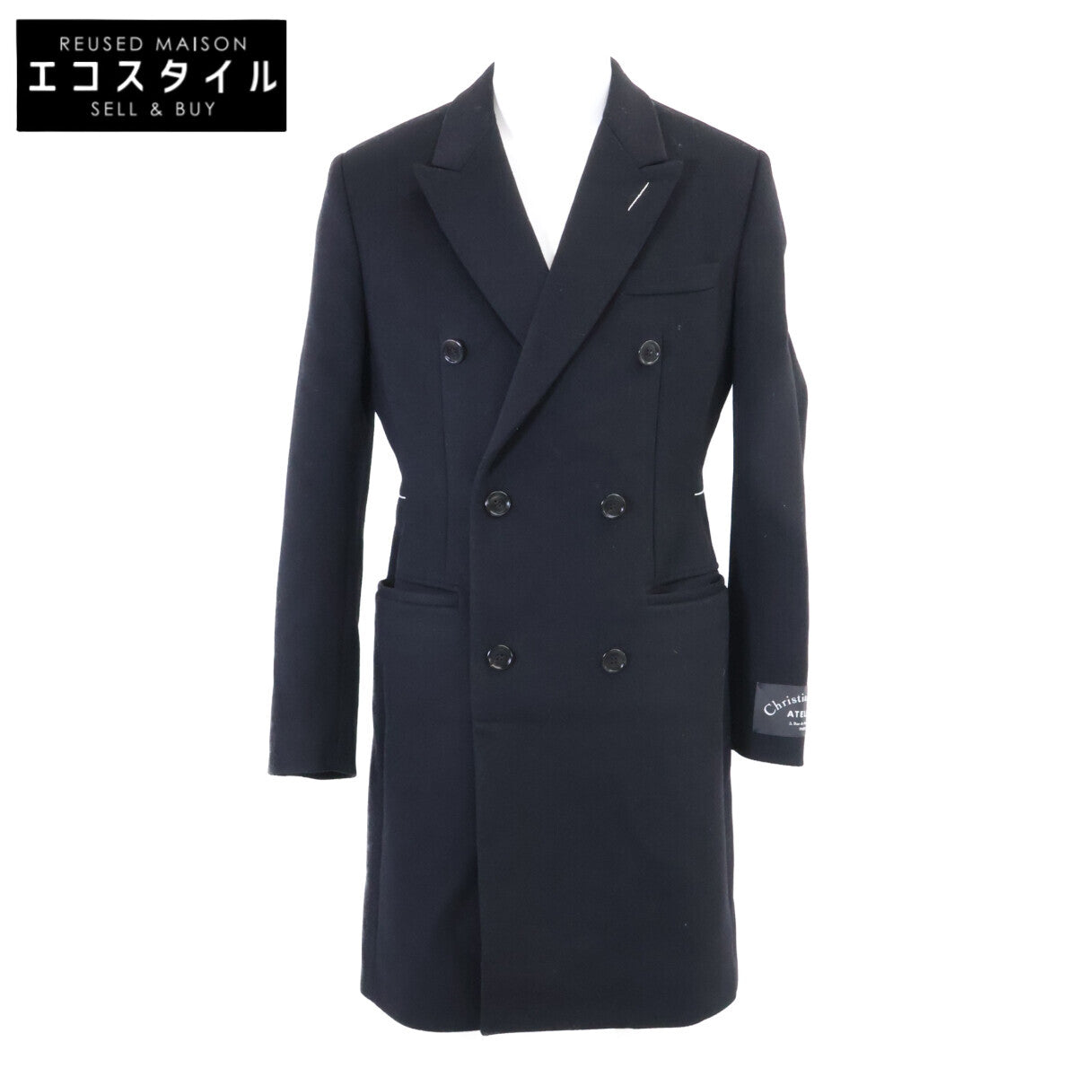 Dior HOMME ディオールオム 【国内正規】83TC345C3183 ヴァージンウールｘカシミヤ ダブルチェスター コート