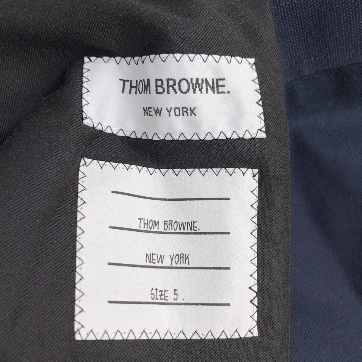 THOM BROWNE 汤姆布朗 海军蓝 无结构贴袋休闲裤 裤装