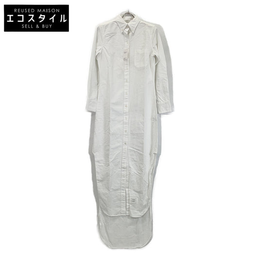 THOM BROWNE White FDS003A Oxford Shirt Dress