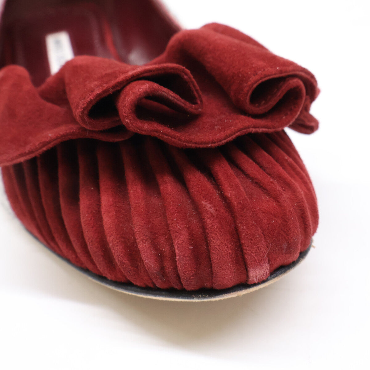 MANOLO BLAHNIK 莫罗·伯拉尼克 ARLETI FLAT 绒面革/粗花呢 芭蕾舞平底鞋 鞋子