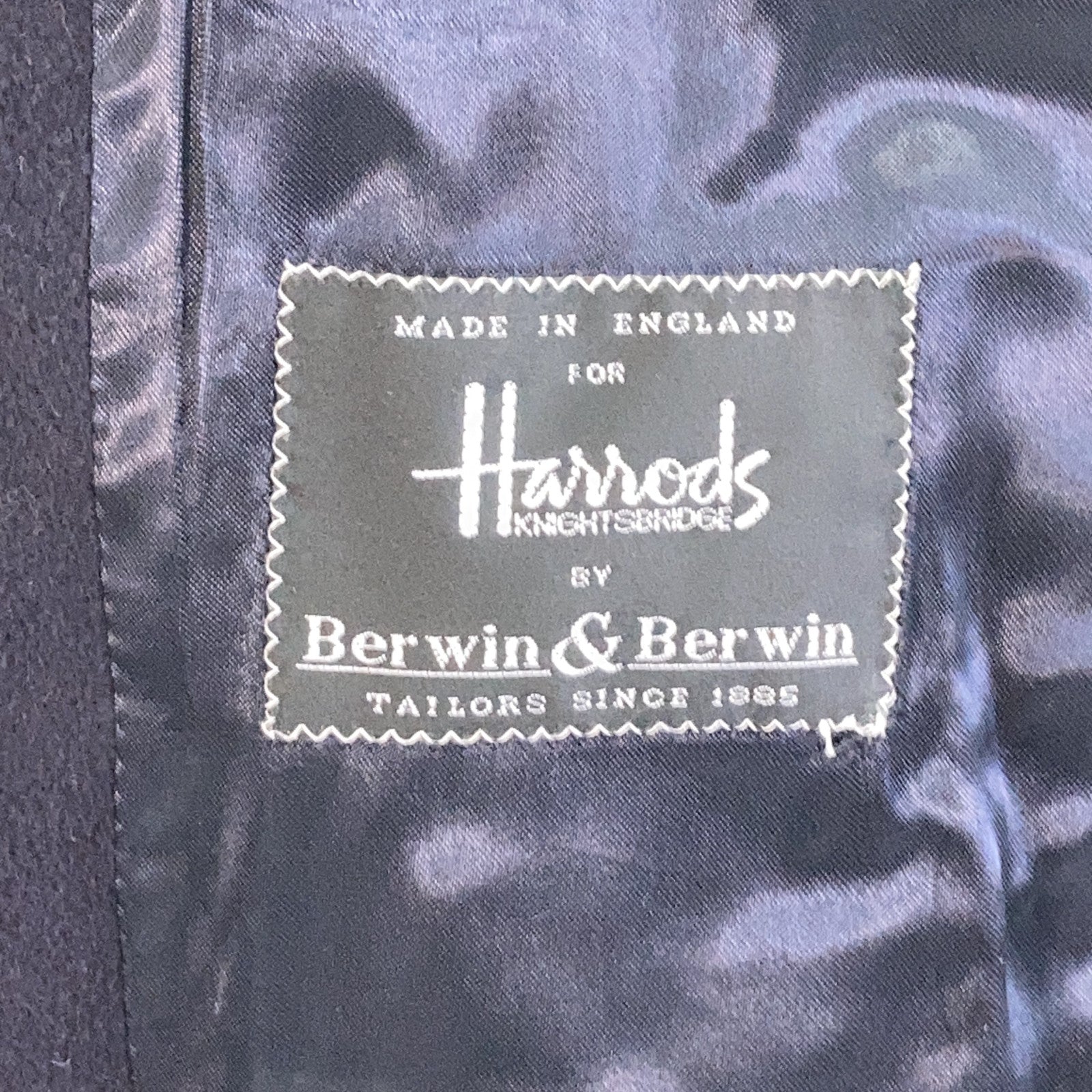 Harrods 哈罗德 【Berwin】海军蓝 100%羊绒 长款大衣 大衣