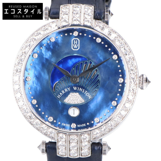 HARRY WINSTON ハリーウィンストン 【磨き済み】PRNQMP36WW002プルミエール ムーンフェイズ 36mm Au750 腕時計
