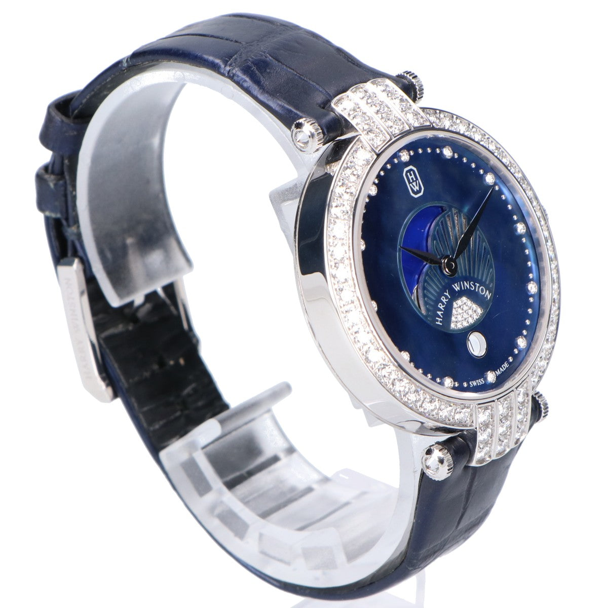 HARRY WINSTON ハリーウィンストン 【磨き済み】PRNQMP36WW002プルミエール ムーンフェイズ 36mm Au750 腕時計