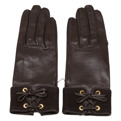 [Excellent condition] Lamb leather gloves, size 7, women's