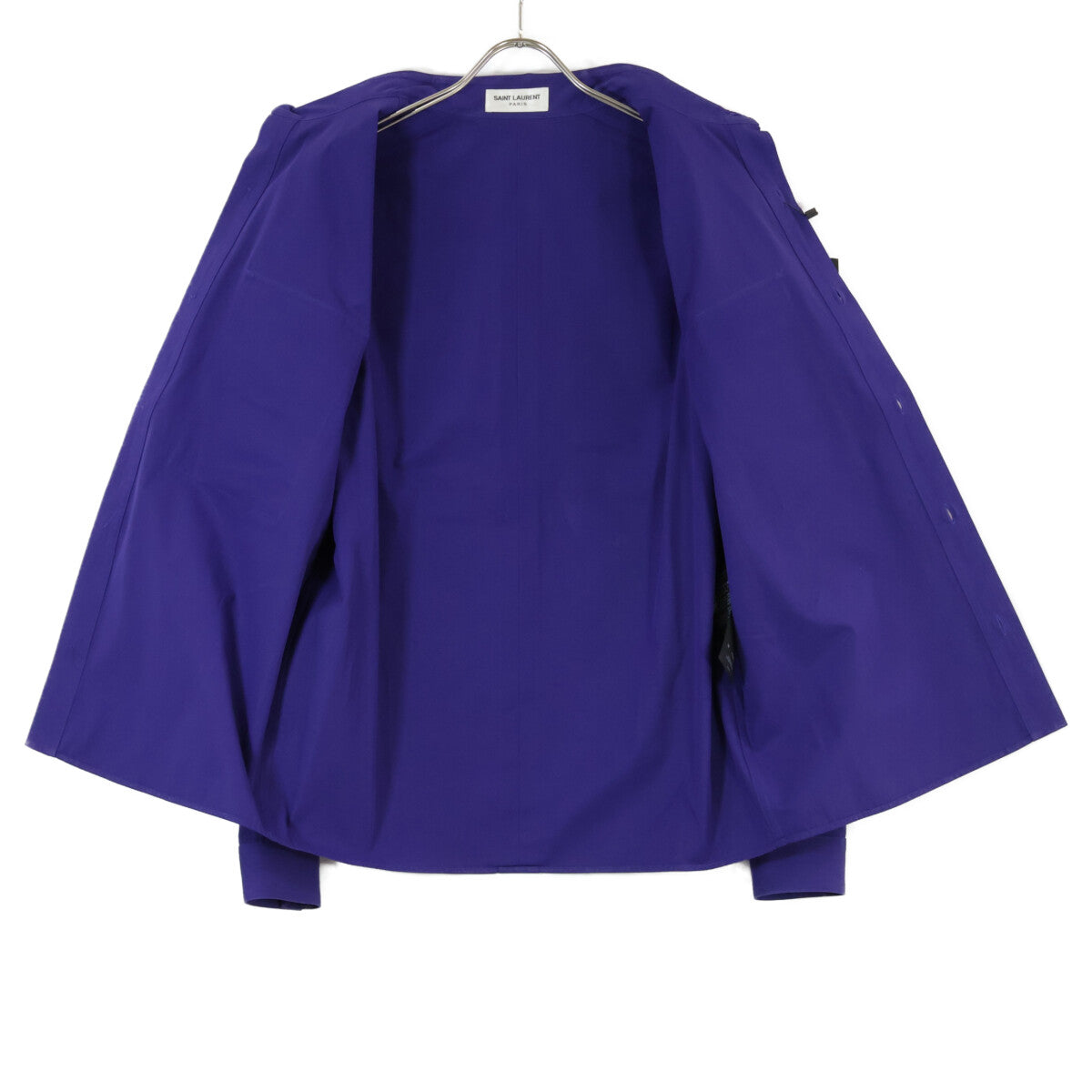 SAINT LAURENT PARIS サンローランパリ 21年 パープル 679891 ミリタリーシャツジャケット ジャケット
