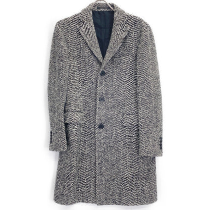 TAGLIATORE Tagliatore CFBL13B Herringbone Chester Coat