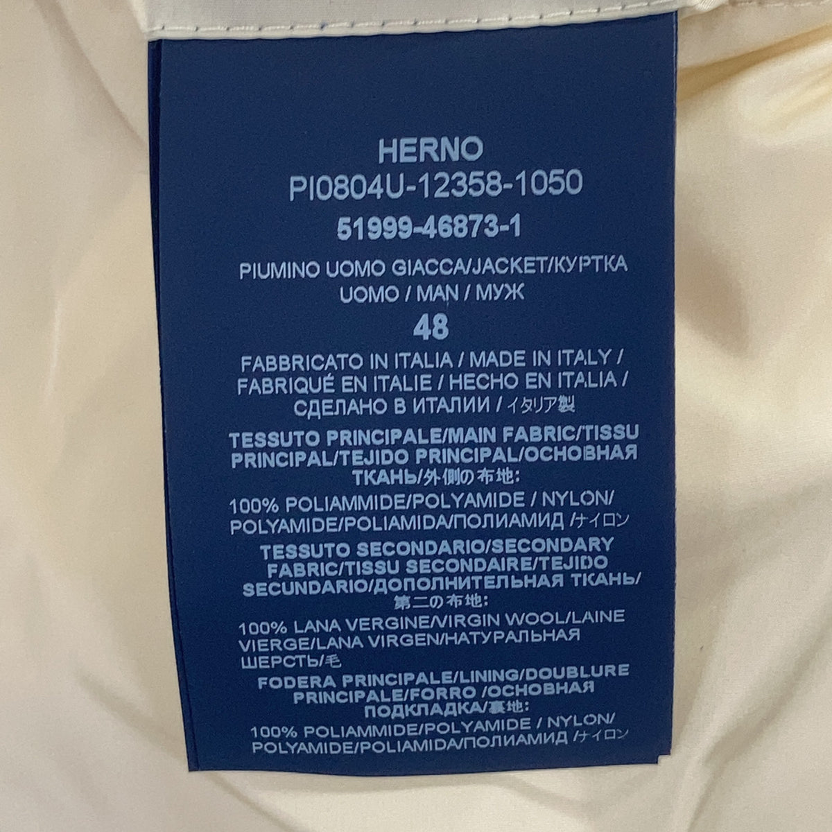 HERNO ヘルノ White PI0804U GLOBE Down Jacket Jacket