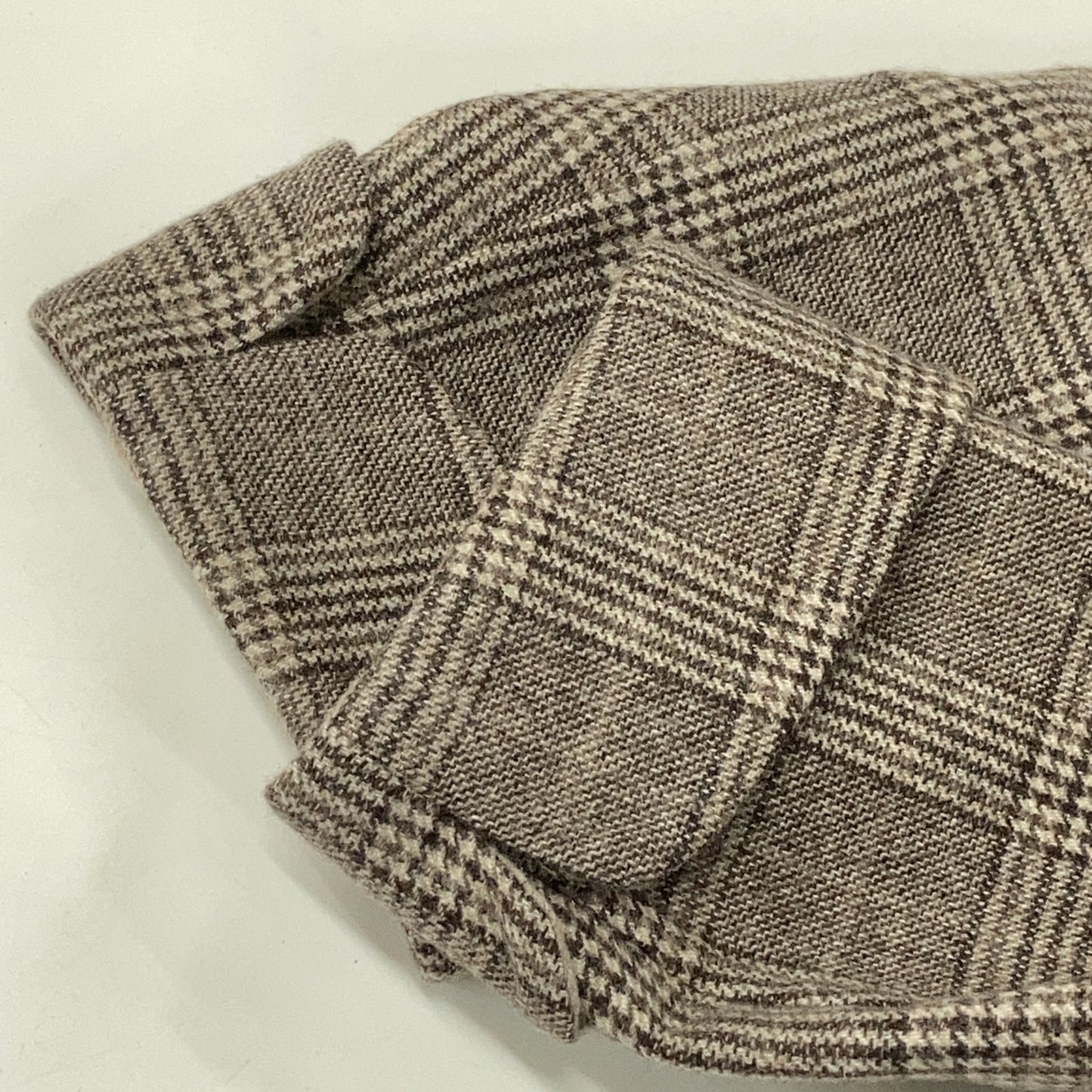 Belvest Belvest Beige PT23DBA Glen Check Double Vest Coat Coat 44