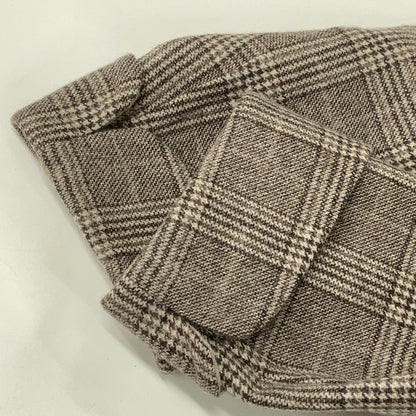 Belvest Belvest Beige PT23DBA Glen Check Double Vest Coat Coat 44
