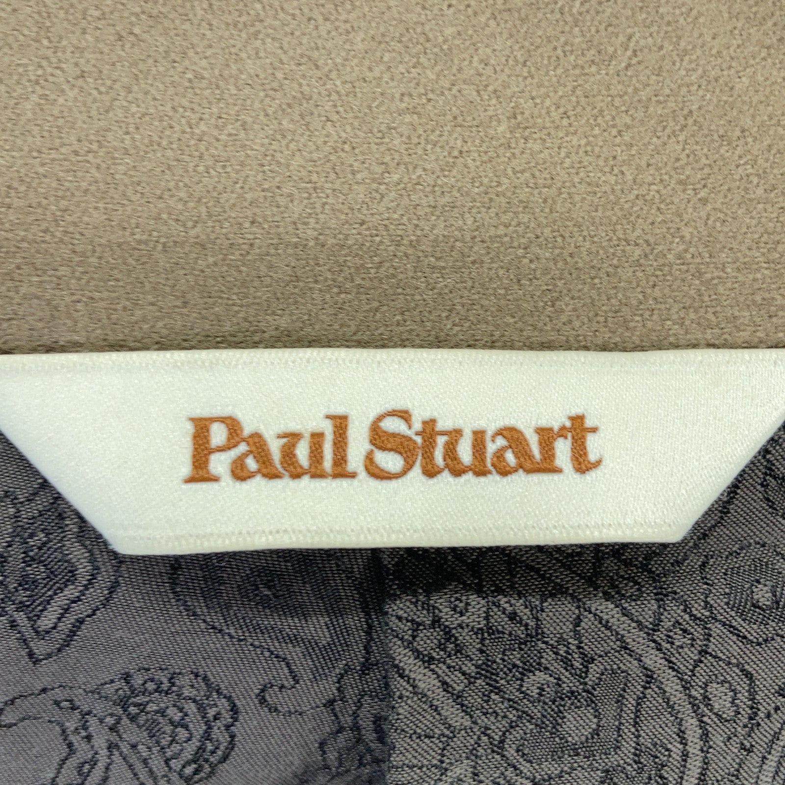 Paul Stuart ポールスチュアート ﾍﾞｰｼﾞｭ ﾍﾞﾙﾄ付き ｳｰﾙ ｽﾃﾝｶﾗｰｺｰﾄ コート 48