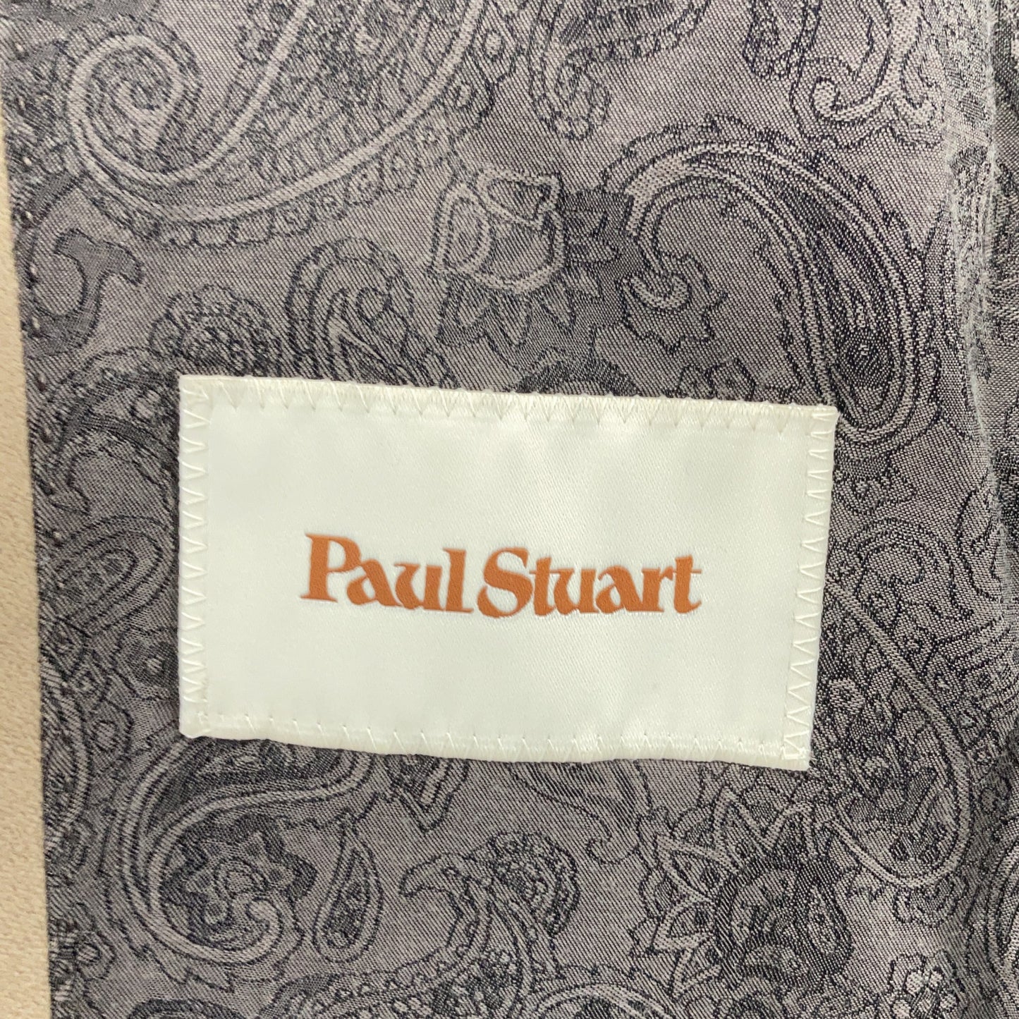 Paul Stuart ポールスチュアート ﾍﾞｰｼﾞｭ ﾍﾞﾙﾄ付き ｳｰﾙ ｽﾃﾝｶﾗｰｺｰﾄ コート 48