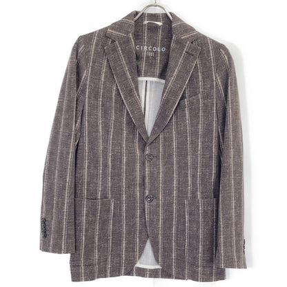 CIRCOLO1901 Circolo 1901 Brown Striped Twin Stripe Jacket