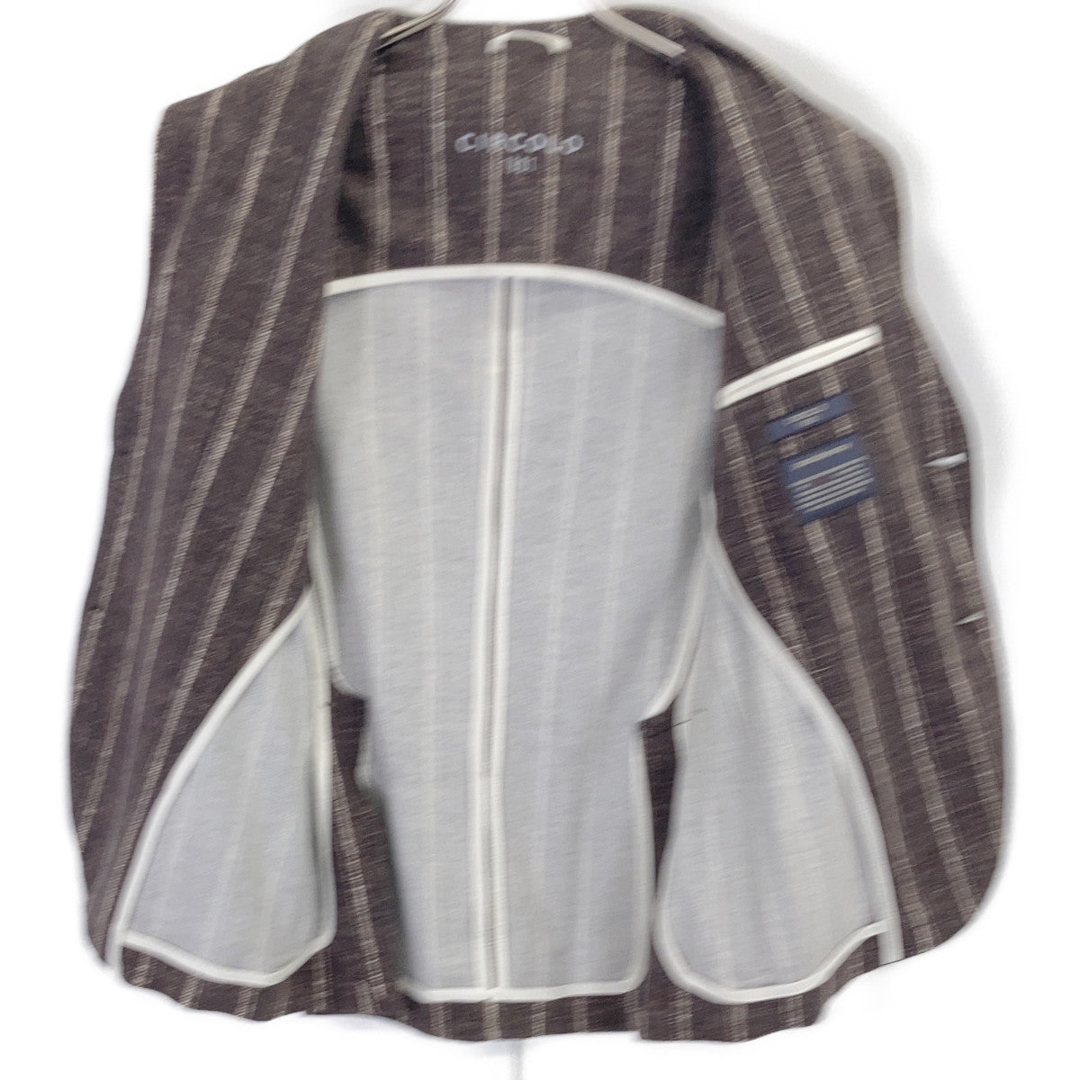CIRCOLO1901 Circolo 1901 Brown Striped Twin Stripe Jacket