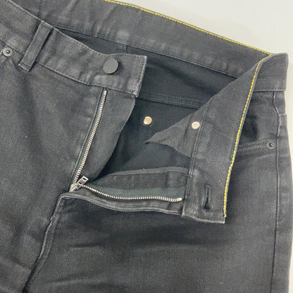 LOUIS VUITTON Black Monogram Patch Denim Pants Bottoms