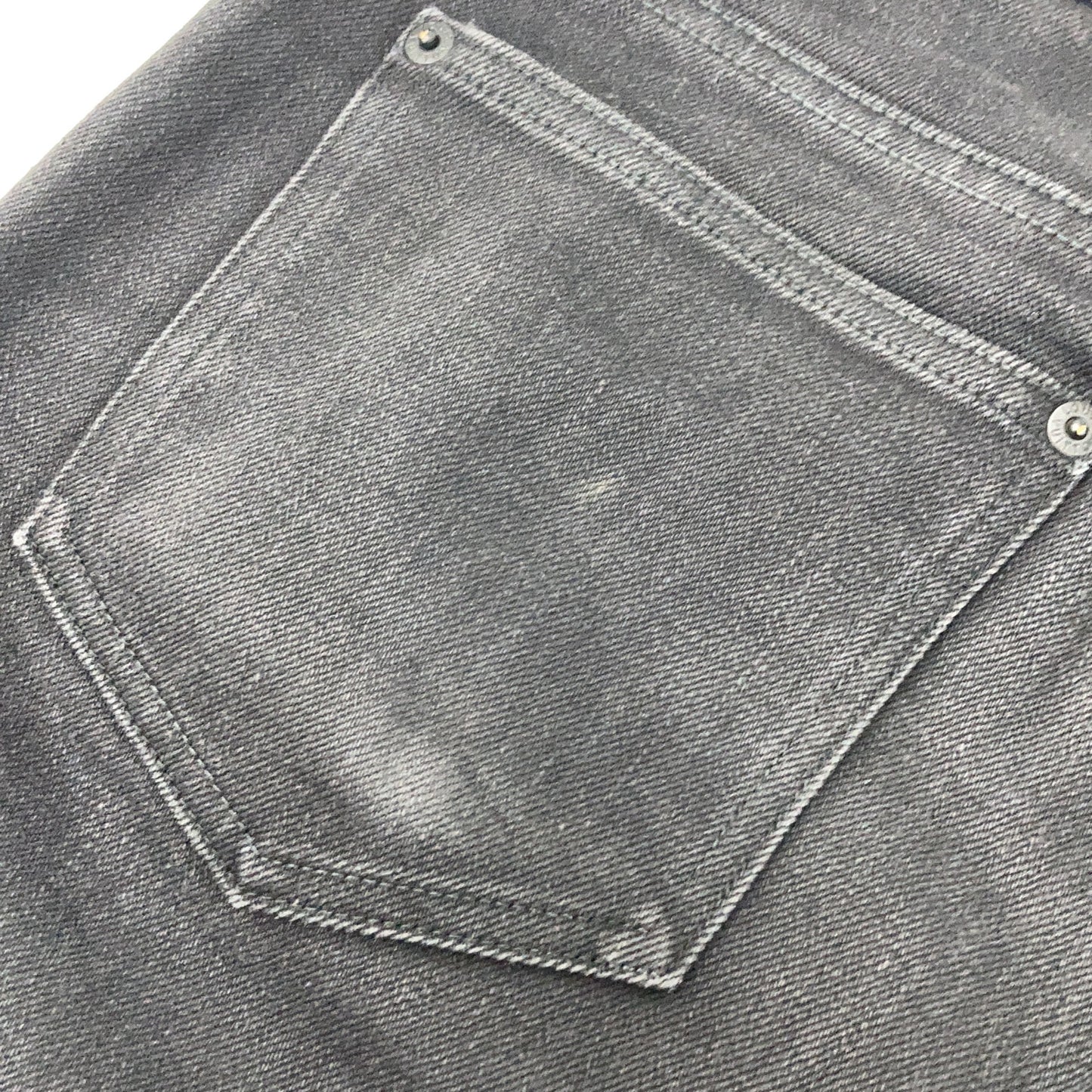 LOUIS VUITTON Black Monogram Patch Denim Pants Bottoms