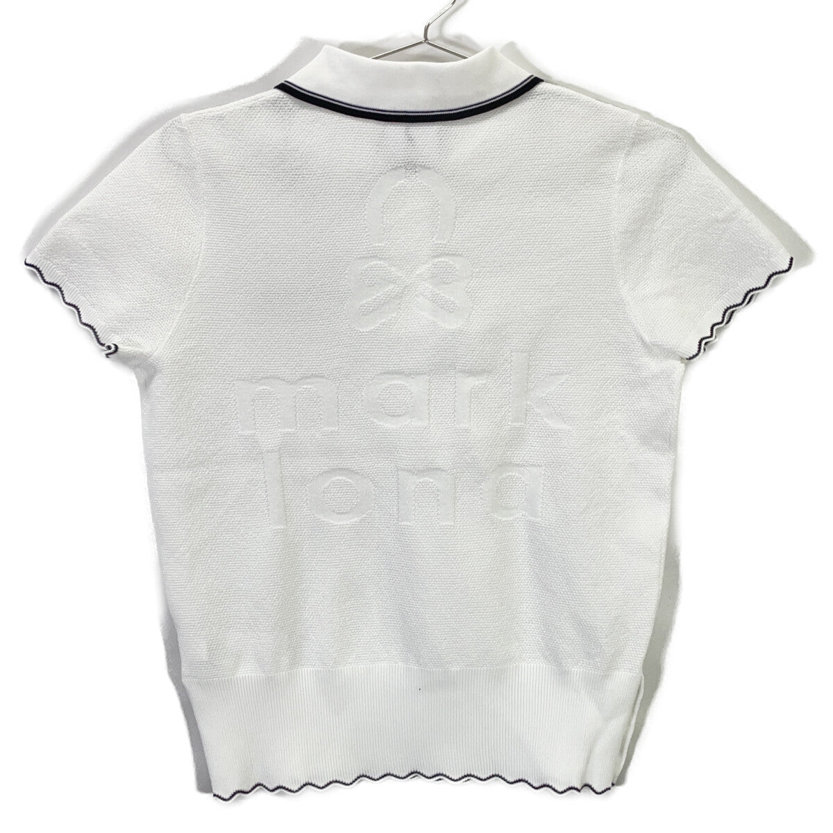 MARK&LONA MLW-6A-AB04 White Knit Vest Henley Neck Shirt Top