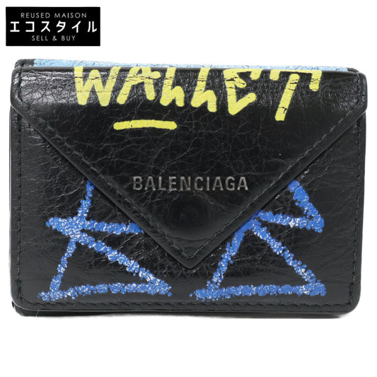 391446 グラフィティ ペーパー ミニウォレット 三つ折り財布（小銭入れあり） レディース