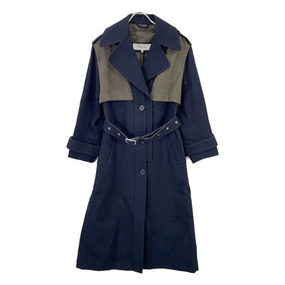3.1 Phillip lim スリーワンフィリップリム P232-80001CLO Navy×Khaki Color-Block Trench Coat Coat