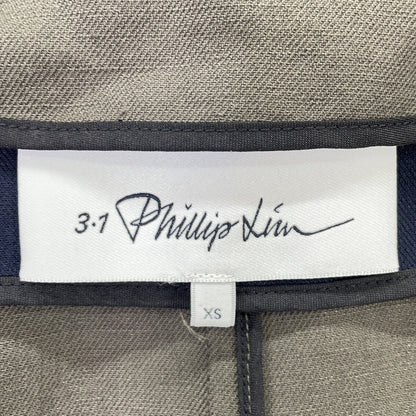 3.1 Phillip lim スリーワンフィリップリム P232-80001CLO Navy×Khaki Color-Block Trench Coat Coat