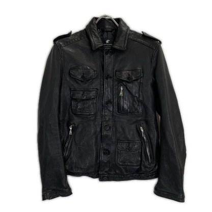 LOVELESS Black Lamb Leather Field Jacket S