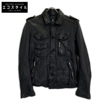 LOVELESS Black Lamb Leather Field Jacket S