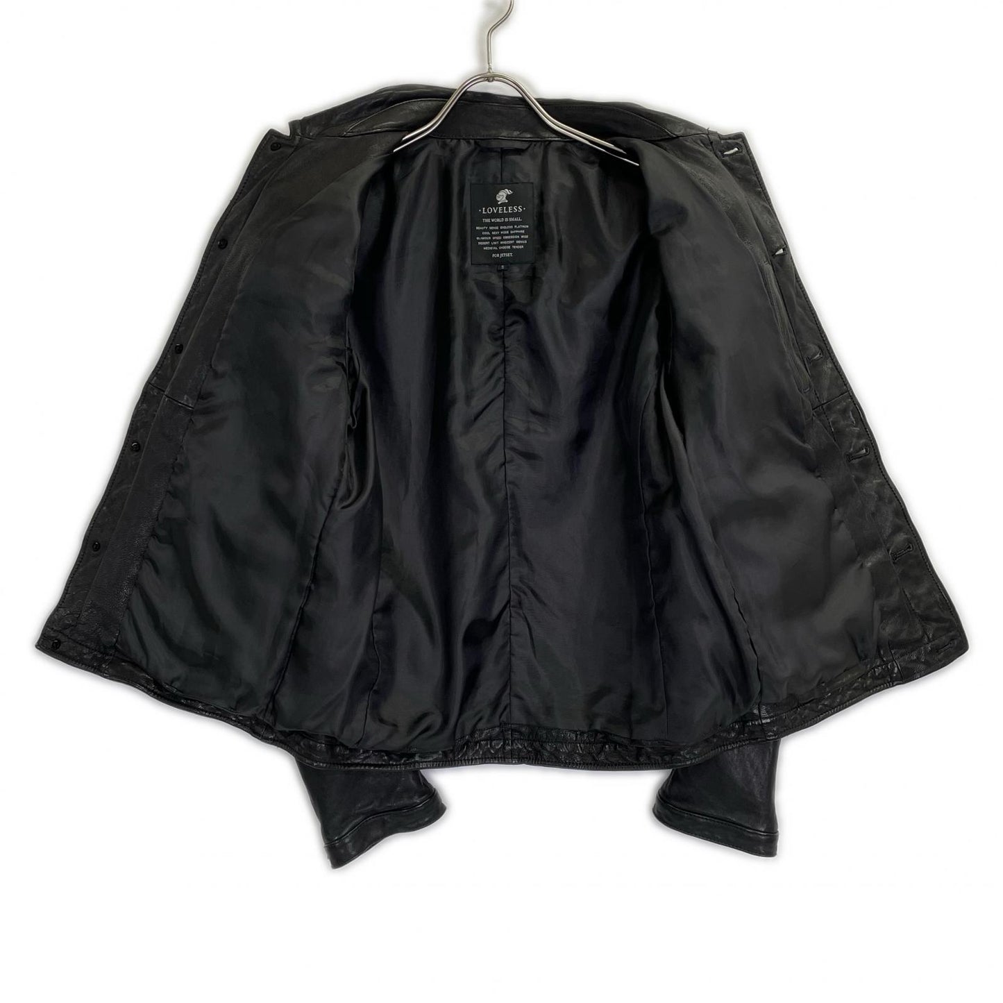 LOVELESS Black Lamb Leather Field Jacket S