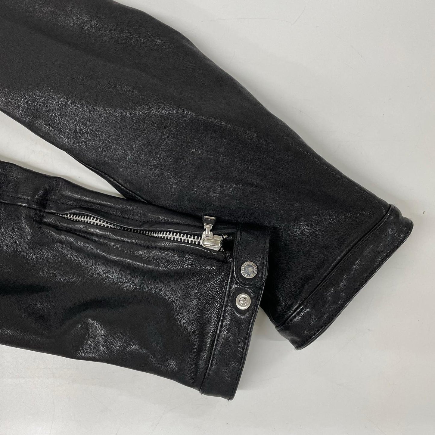 LOVELESS Black Lamb Leather Field Jacket S