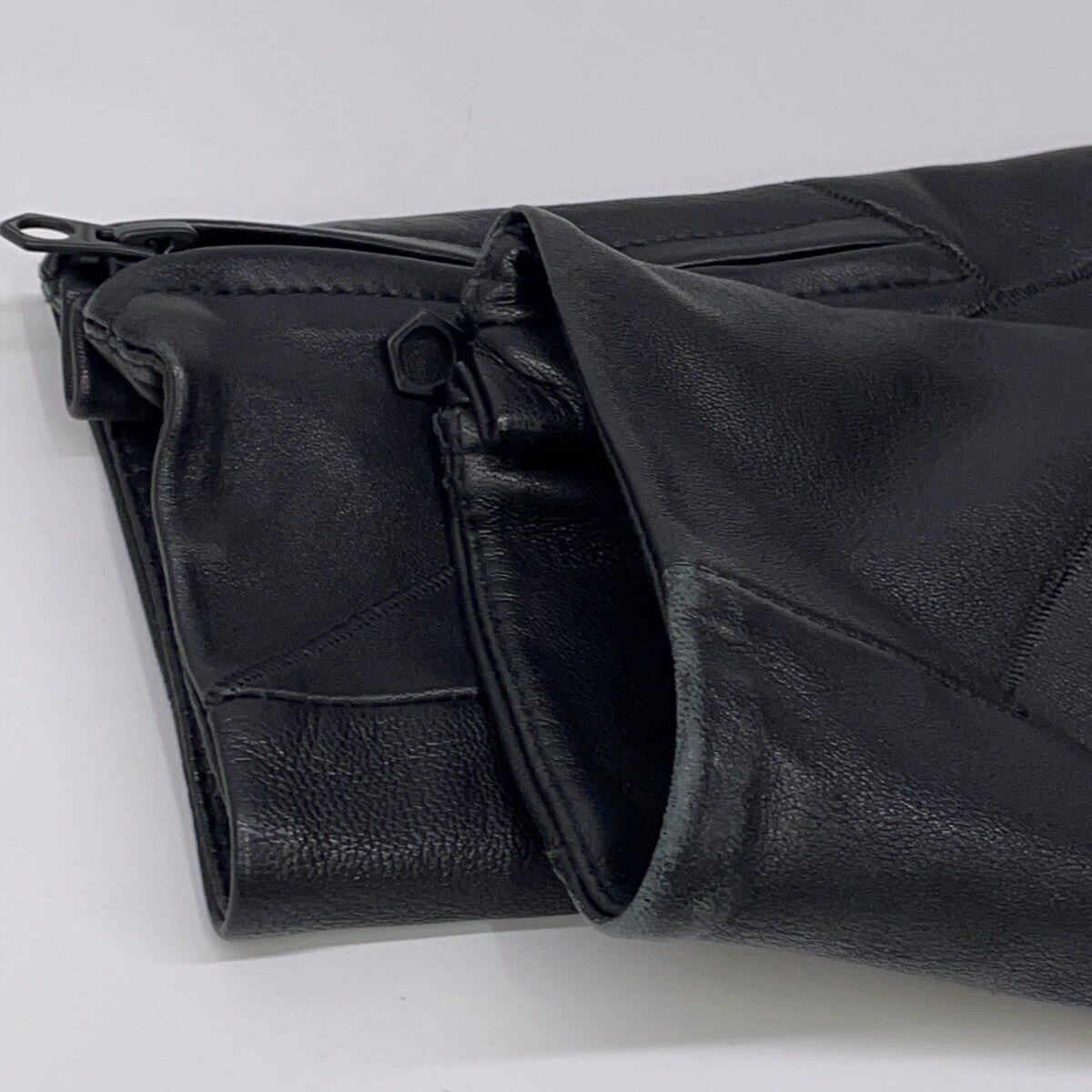 DENHAM デンハム 01-21-01-25-121 DRIFTER ブラック ラムレザー シングルライダース ジャケット