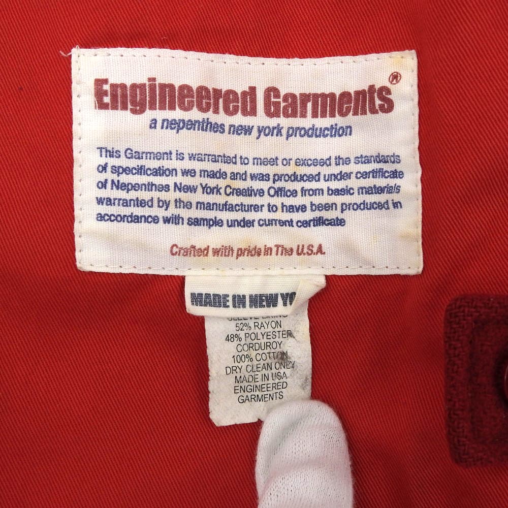 Engineered Garments エンジニアードガーメンツ FWK ウール ダッフルコート メンズ レッド 0 コート