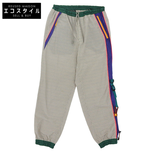 チェック ナイロン トラックパンツ ボトムス メンズ グレー系 １22SBM-P10133 ボトムス 1 メンズ