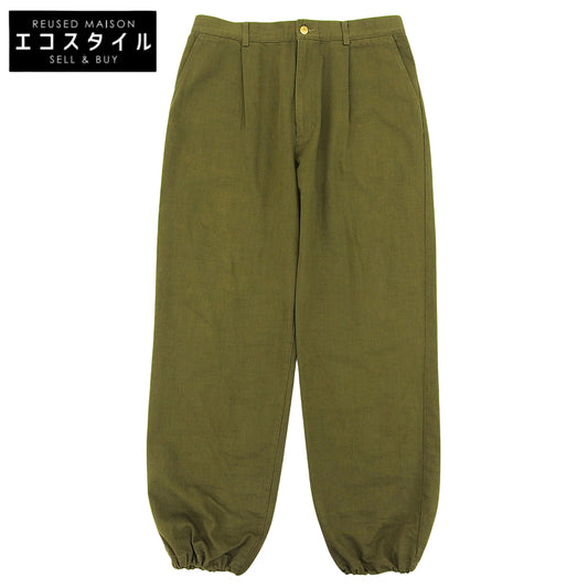 CW Katsuragi Washed Tapered Easy Trousers Bottoms Green 4 Bottoms 40 Men's