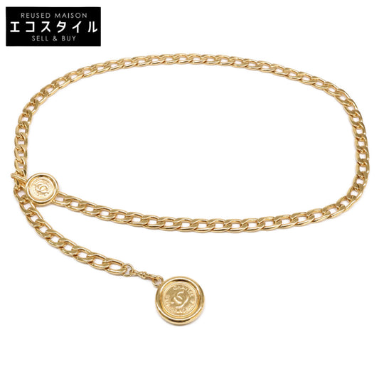 94P COCO Mark Cambon Coin Gold Chain Belt Ladies