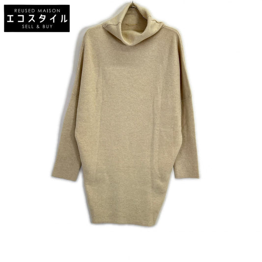 Deuxieme Classe ドゥーズィエムクラス ベージュ ウール×カシミヤ ハイネックニットワンピース ワンピース