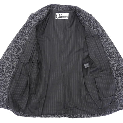 Cabana カバナ ウール ダブルブレスト ロングジャケット レディース ブラック グレー 38 19AW-JK04-1 ジャケット