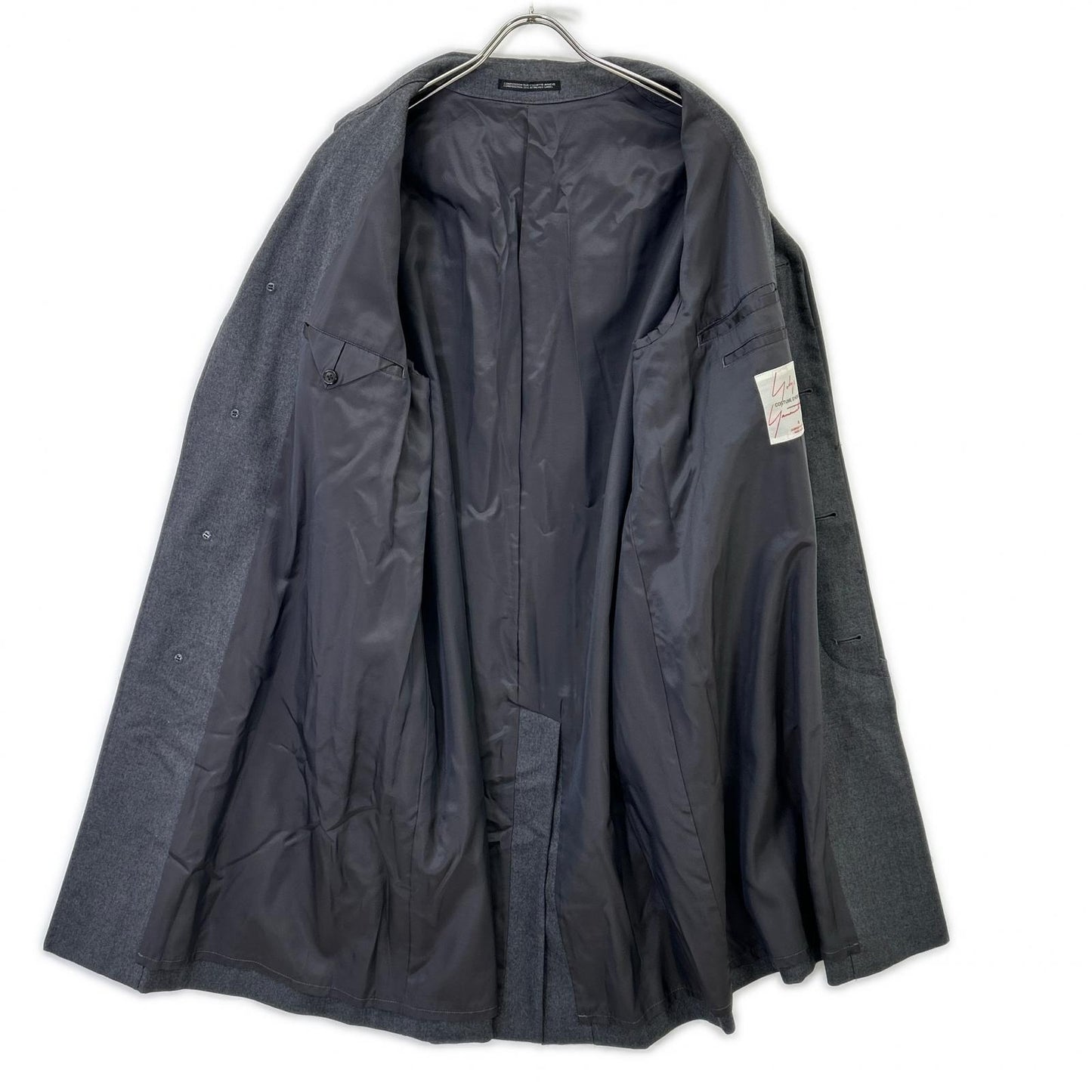 YOHJI YAMAMOTO COSTUME D’HOMME 山本耀司 男士高级定制 HC-C82-141 灰色 立领风衣 大衣
